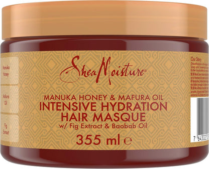 Sheamoisture Manuka Honey & Mafura Oil Hair Mask – Sulfate-Free Deep Conditioner with Shea Butter, Baobab Oil & Fig Extract, for Dry, Damaged, Coily Hair, Repairs & Tames Frizz 335 Ml