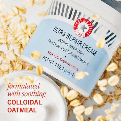 Ultra Repair Cream Intensive Hydration Daily Moisturiser for Face + Body – Strengthens Skin Barrier + Instantly Relieves Dry, Distressed Skin – 170.1 G + Bonus 28.3 G Travel Size