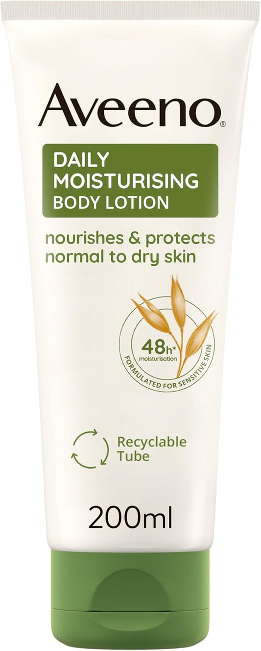 Daily Moisturising Body Lotion (1X 200Ml), Hydrating Lotion Enriched with Nourishing Colloidal Oatmeal, Gentle Body Moisturiser Suitable for Sensitive and Dry Skin