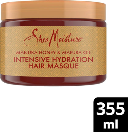 Sheamoisture Manuka Honey & Mafura Oil Hair Mask – Sulfate-Free Deep Conditioner with Shea Butter, Baobab Oil & Fig Extract, for Dry, Damaged, Coily Hair, Repairs & Tames Frizz 335 Ml